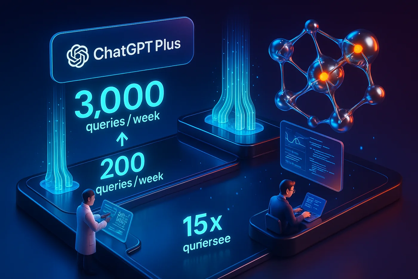 OpenAI מעניקה למנויי Plus פי 15 יותר שאילתות למודלי החשיבה